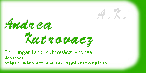 andrea kutrovacz business card